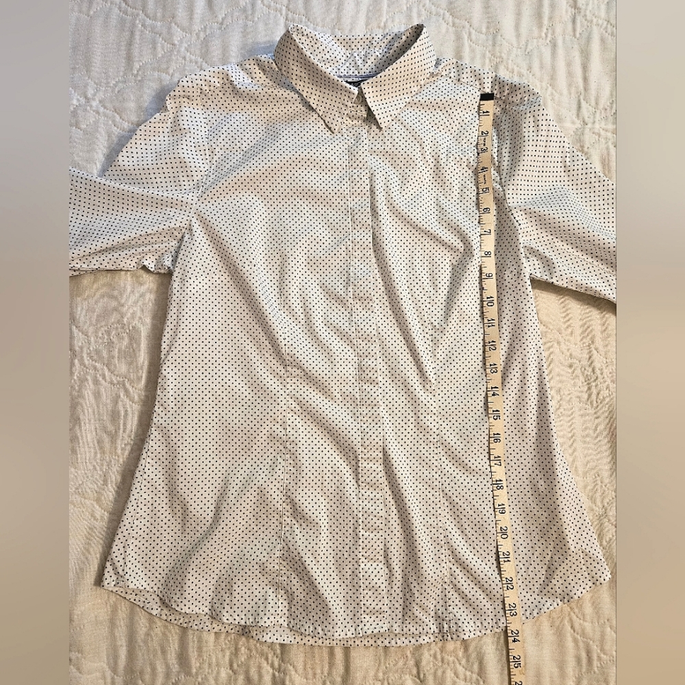 Apt. 9 White Polka Dot Button-down Top - Picture 7 of 11